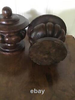 Pair Antique Wood Finials purchased from Caroline Faison Antiques