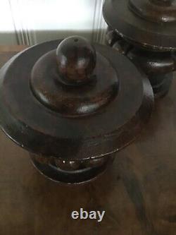 Pair Antique Wood Finials purchased from Caroline Faison Antiques