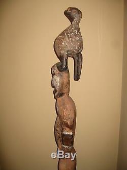 Papua New Guinea, Vintage wood, Woman & Bird', from the late1950's, Estate Sale