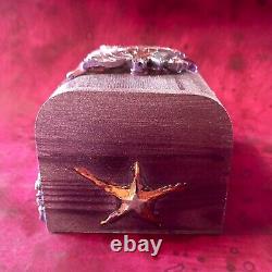 Personalized wood box tarot cards deck oracle organizer moon star witch original