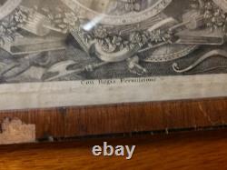 Pope Pius VII Antique Wood Framed Engraving Christianity, from Czechnia