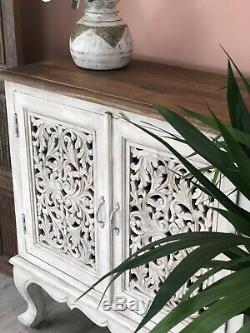 Pretty Carved 2 Door Sideboard Made From Mango Wood