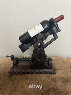 Primitive And Mechanical Spanish Wine Bottle Holder Display From 1947