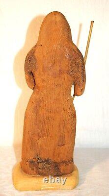 Primitive Hand Carved Wood Santa Rita De Cascio Santo From Santa Fe