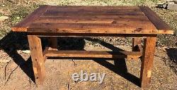 QUARTER SAWN OAK DINING TABLE Rustic Heavy Built From Antique Wood Local Artisan