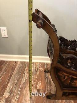 RARE Antique Black Forest Hand-Carved & Painted Wooden Sleigh/Sled from 1800s