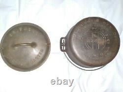 RARE GRISWOLD No. 7 Tite Top Dutch Oven & Lid, 2603 & 2604 from 1920