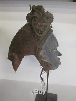 RARE PUNU AFRICAN TRIBAL MASK With HISTORY FROM OUR EXPERT GLASS EYES PLUS ONE