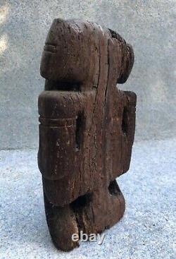 RARE TAINO Zemi Behique Shaman Carved from LIGNUM VITAE WOOD Statue Figurine