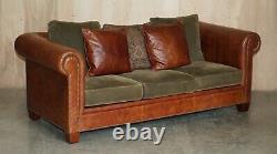Ralph Lauren Sofa & Armchair Brown Leather Club Suite From New York Madison Ave