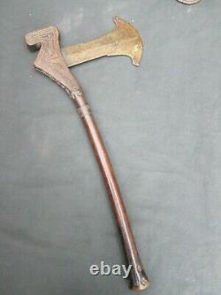Rare 19th C. Genuine african axe, hatchet from the LUNDA, CHOKWE, Angola, DR Congo
