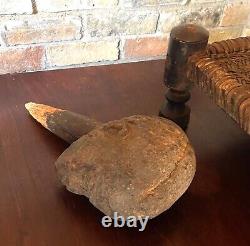 Rare Antique Lobi Head African Tribal Art Sculpture From Burkina Faso 1900's