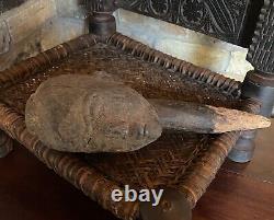 Rare Antique Lobi Head African Tribal Art Sculpture From Burkina Faso 1900's