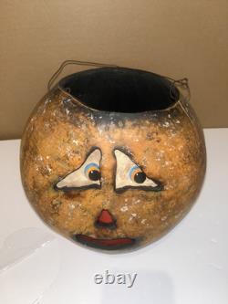 Rare Chuck Spencer Goods from the Woods 9 Carved Gourd Vintage Halloween Mint