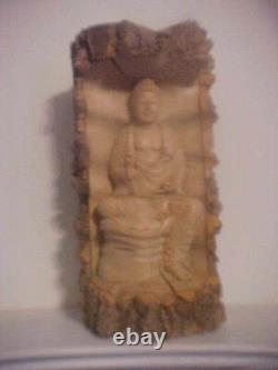 Rare Cork Tree Buddha Hand Carved From Indonesia Figurine! S203ucxzz