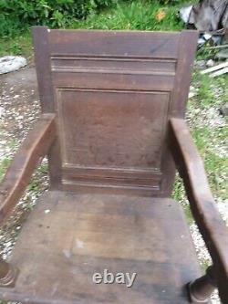 Rare Pilgrim Century Throne Chair from 17th Century Barn Find Cape Cod