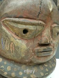 Rare YORUBA NAGO GELEDE crest mask 50 cm from Nigeria African Art