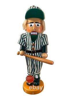 STEINBACH Original Wooden Nutcracker Baseball Player 15.5 Handmade From Germany