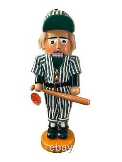 STEINBACH Original Wooden Nutcracker Baseball Player 15.5 Handmade From Germany