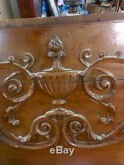 Salvaged From Mansion Elaborate Detailed Classical Wood Panel