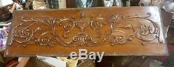 Salvaged From Mansion Elaborate Detailed Classical Wood Panel