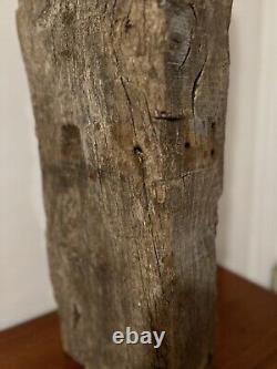 Sculpture Carved From Antique Chestnut Beam