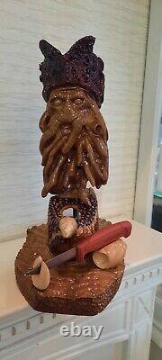 Sculpture Davy Jones from handcrafted wood