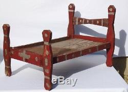 Second of two great and unusual African-American doll's beds from the 1940's