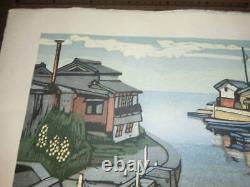 Sekino Junichiro Ohmi Original Wood Block Print Art 1985 Signed from Japan