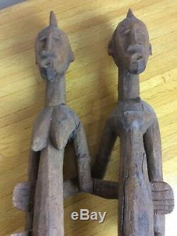 Senufo Couple Statue Custom Africa TRIBAL MUSEUM C. 20th from Collector