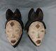 Set Of African Traditional Authentic Cultural Punu Mask From Gabon