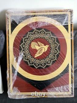 Shepard Fairey (Obey) Peace Dove Red Screeprint wood Only 2 ex Rise from