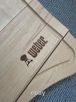 Ship from USA New Vintage Weber Grill Original Wood Side Work Table for Charcoal