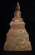 Small Antique Seated Wood Buddha Figure From Thailand / Southeast Asia