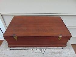 Solid Mahogany Primary Wood Box Made from Antique Elements 15.5 x 9 x 4.75