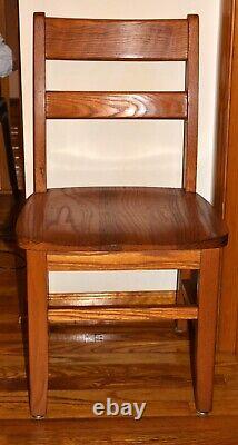 Solid Oak Wood Desk Chair Southern Desk Co. Hickory Inc. 32 from 1940s Antique