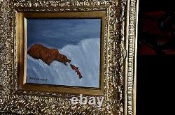 Spectacular Vintage Grizzly Bear painting from the 50s well known artist