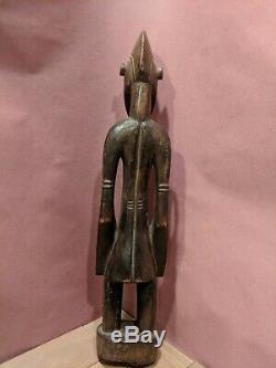 Standing Male Statue from Ivory Coast Authentic Hand Carved African Art
