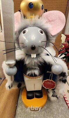 Steinbach Nutcracker From Germany CHUBBY MOUSE KING With Tags