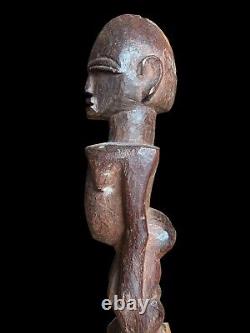 Strong Genuine Wooden Lobi Figure From Burkina Faso Africa Early 20th Cent