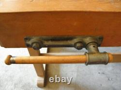 Superb Original Steiner 75+ Year Old Woodworking Wood Bench From Germany 2 Vises