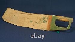 Swedish Scandinavia Scutching Flax Knife 1846 HND Initial Rose Paint from Sweden
