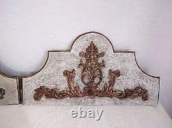 TWO JOHN RICHARD Carved Wood Wall Art Plaques Headers Gorgeous Set from Estate