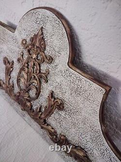 TWO JOHN RICHARD Carved Wood Wall Art Plaques Headers Gorgeous Set from Estate