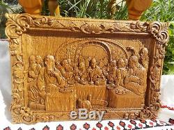 The Last Supper Wood Carving christian GIFT from natural material FREE ENGRAVING