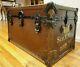 The Leatheroid Mfg. Antique Steamer Trunk From 1881. Original Condition #52126