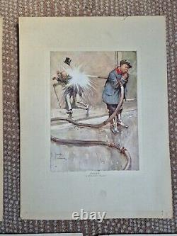 Thomas Forman & Sons Art Prints x 5 from original drawings by Lawson Wood Vintag