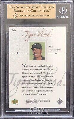 Tiger Woods 2001 Upper Deck Golf Gallery Rookie BGS 10 Only 0.5 From Black Label