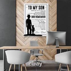 To My Son Gift From Dad Wall Art, Best Father Canvas Print, Gift For Son Love