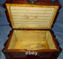 Tramp Art Box from Black Forest 1911